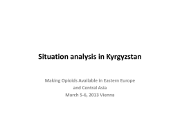 Kyrgyzstan Revised OM_Situation analysis in Kyrgyzstan_05_03_2013