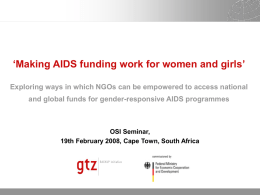 Making AIDS funding work for women and girls