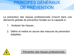 Principes généraux de prévention - Analyser les risques