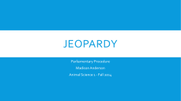 Parli Pro Review Jeopardy Game