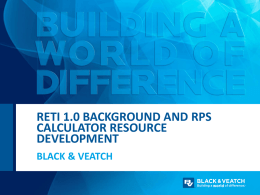 REVISED RETI 1.0 Background and RPS Calculator Resource Development