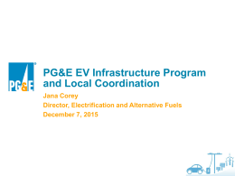 Presentation - PG&E EV Infrastructure Program and Local Coordination