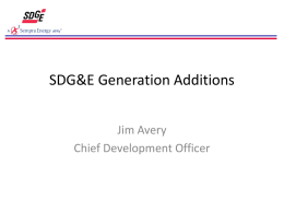 SDG&E Generation Additions by Jim Avery