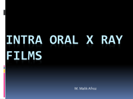 intra oral x ray films