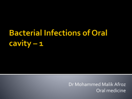 bacterial infections of oral cavity