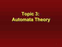 Topic 3-Automata Theory