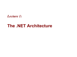 شرح لل architecture.net من موقع ميكروسوفت