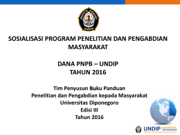 Power Point Sosialisasi PPM-LPPM UNDIP 9-2-2016 (compile)