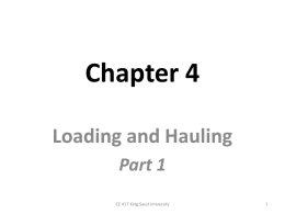(Chapter 4: Loading and Hauling (1