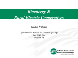 Bioenergy and Rural Electric Cooperatives