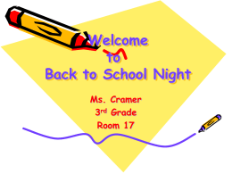 Back-to-School Night Handbook