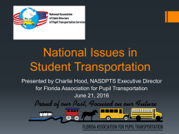 National issues in student transportation