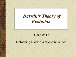 Ch 16 Notes - Darwin's Theory of Evolution (2012-2014).ppt