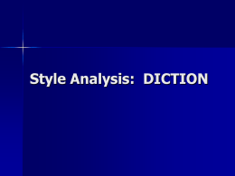 AP STYLE: DICTION