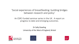 Sally Dowling presentation for Breastfeeding and feminism 2016