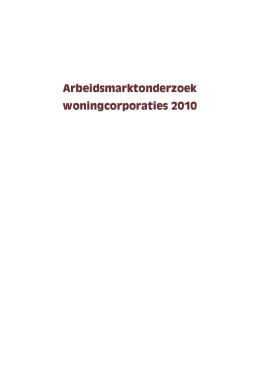 Arbeidsmarktonderzoek woningcorporaties 2010