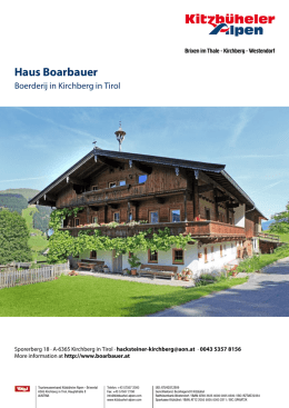 Haus Boarbauer in Kirchberg in Tirol