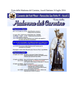 Festa della Madonna del Carmine, Ascoli Satriano 16 luglio 2016