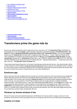 Transformers prime the game nds ita