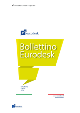 1 Newsletter Eurodesk &ndash; Luglio 2016
