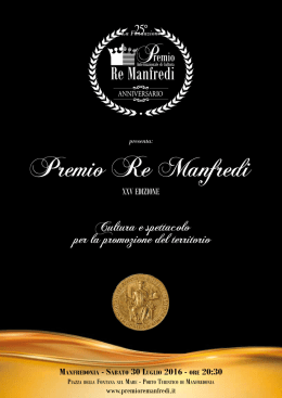 Premio &ldquo;Re Manfredi&rdquo;