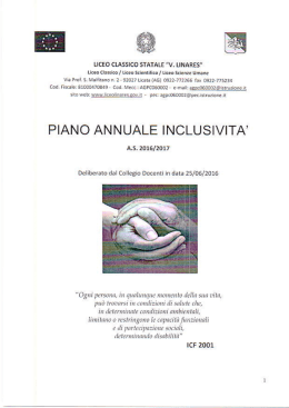 Piano Annuale Inclusivit&agrave; 16 17
