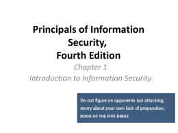 Chapter 1 Introduction to Information Security