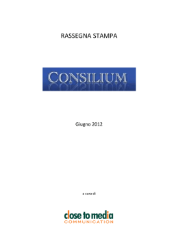 RASSEGNA STAMPA - Consilium Private Equity