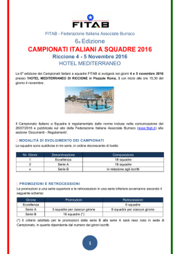 CAMPIONATI ITALIANI A SQUADRE 2016