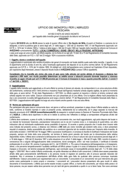 Avviso d`asta ad unico incanto per l`appalto