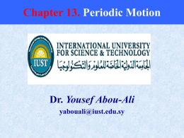 periodic motion chapter 13