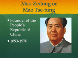Mao Zedong mao 2016.ppt