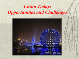 China Today (PowerPoint) China Today.ppt