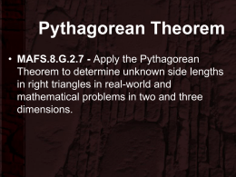 Pythagorean Theorem 10.1 Pythagorean PPT.ppt