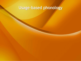 More usage-based phonology