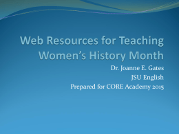 Web ResourcesWomensHistory.ppt