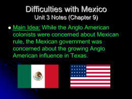 Difficulties with Mexico NOTES PPT