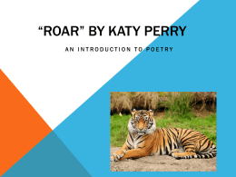 "Roar" Poetry Lesson