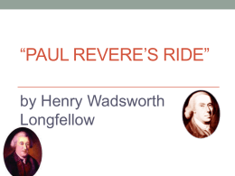 Paul Revere's Ride PPT