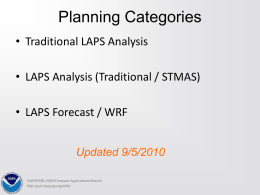LAPS / STMAS development plans (PPT)