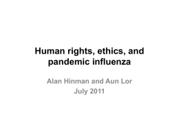 Human rights, ethics, and pandemic influenza (English)