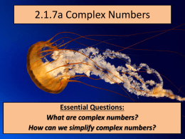 2.1.7a complex numbers notes