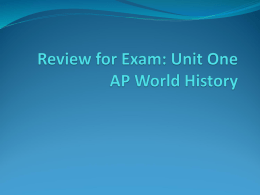 review for exam- unit one