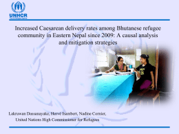 Lakruwan Dassanayake ,UNHCR : Increased Caesarian Section Rates among Bhutanese Refugee Community in Eastern Nepal