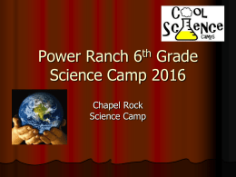 Science Camp PPT