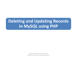 Lec31 (deleting, updating records in MySQL using PHP).pptx