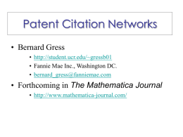 Patent Citation Networks.E