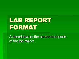 LAB REPORT FORMAT.ppt