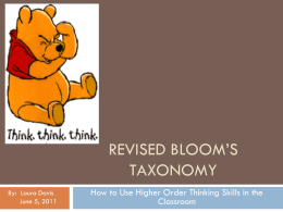 Blooms Taxonomy - Higher Order Thinking in the Classroom.pptx