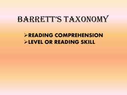 Reading - Barretts taxonomy.pptx